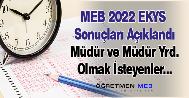 2022-MEB-EKYS Sınav Sonuçları Açıklandı